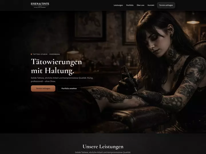 Eisen und Tinte – Webdesign Referenz